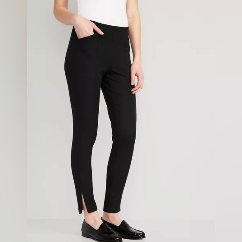 OLD NAVY ~ Black Pixie High Waist Pull-ON Zip Ankle Slim Pants 3x
